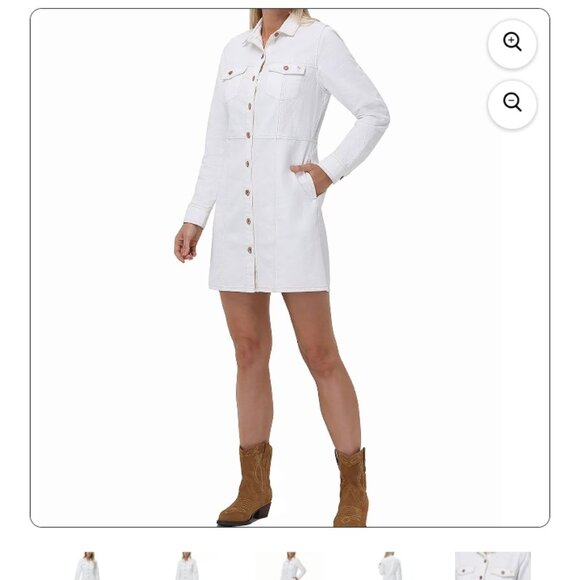 NWT FRYE long sleeve denim mini dress. - Picture 2 of 9